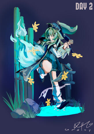 adoptable sample (existing character: huohuo from hsr) adoptable sample (existing character: huohuo from hsr)